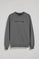 Sweatshirt cinzento asfalto com decote redondo com logotipo Polo Club