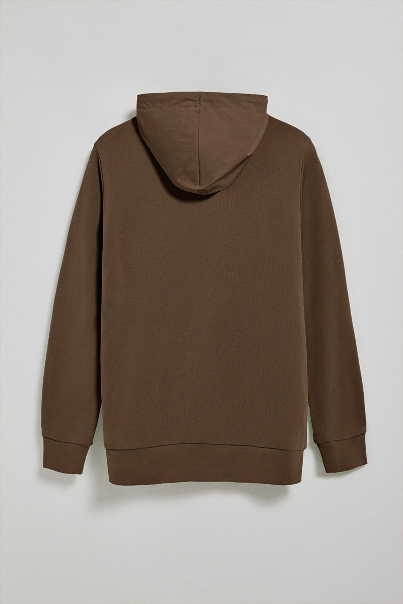 H&m Sudadera Hombre Marron Media Cremallera Sudadera