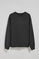 Sweatshirt preta com decote redondo com logotipo Polo Club