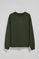Sweatshirt verde escura com decote redondo com logotipo Polo Club