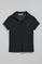Black buttonless polo shirt Pedraza with Polo Club rubber logo