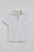 Polo Pedraza sin botones blanco con logo engomado Polo Club