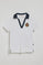 Polo Nautic sin botones blanco con detalle naútico en el pecho