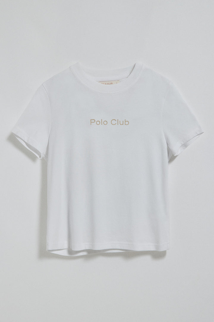 T-shirt Tori branca com logo Minimal Combo Polo Club