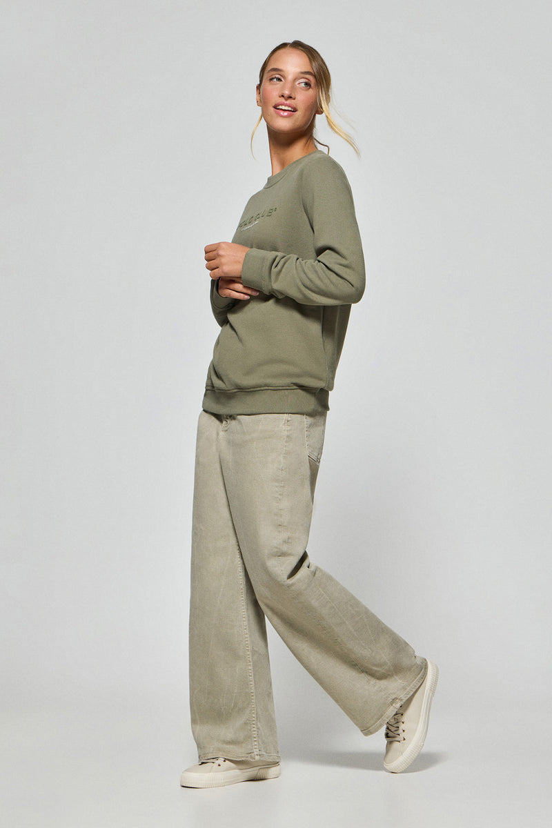 Pantalones Sudadera Mujer Verde Militar Verde Militar Pantalon