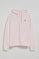 Sweatshirt rosa com bolsos e fecho de correr e capuz com bordado Rigby Go