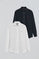 Pack de duas camisas slim em branco e azul marinho com logo Rigby Go