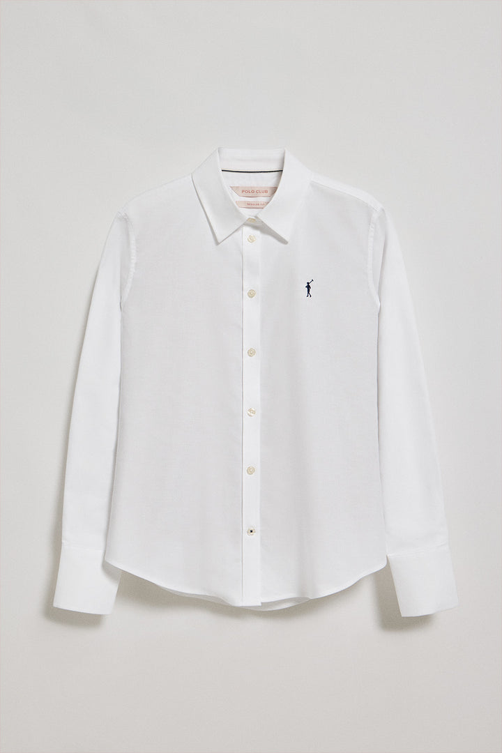 Camisa Oxford Regular fit blanca con logo Rigby Go