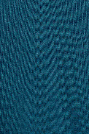 Camisola azul esverdeado de malha com decote em V e bordado Rigby Go