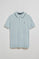 Polo azul claro de malha com botões e bordado Rigby Go