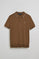 Polo color moca de punto con botones y bordado Rigby Go