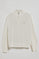 Beige half-zip knit jumper with Rigby Go embroidery