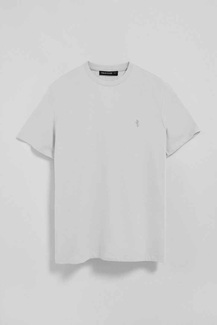 Camiseta blanca básica de cuello redondo y bordado Rigby Best