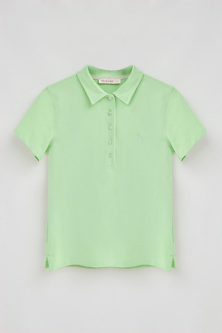 Polo color menta de manga corta de algodón y bordado Rigby Best