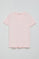 Camiseta rosa de escote en pico y bordado Rigby Best