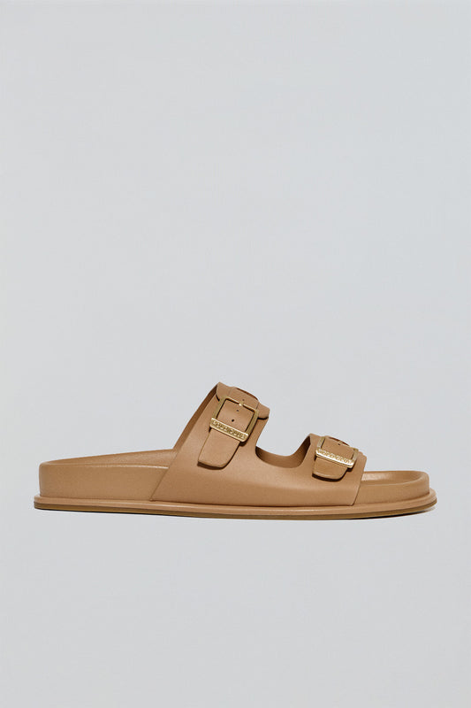 Sandália bio camel Blake com fivelas