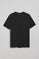 T-shirt preta microestrutura com monograma bordado PC