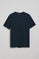 Camiseta azul marino microestructura con monograma bordado PC