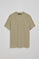 Camiseta verde microestructura con monograma bordado PC