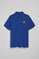 Royal-blue polo shirt Nautic with chest nautical patch