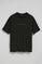 Camiseta negra de manga corta y cuello redondo con logotipo Polo Club