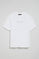 Camiseta blanca de manga corta y cuello redondo con logotipo Polo Club