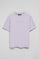 Camiseta color lavanda de manga corta y cuello redondo con logotipo Polo Club