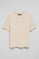 Camiseta beige de manga corta y cuello redondo con logotipo Polo Club