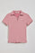 Polo Pedraza sin botones rosa empolvado con logo engomado Polo Club
