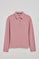 Polo Priyanka rosa empolvado lodo de cinco botones con bordado Rigby Go