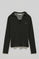Polo Pia negro sin botones con logo Polo Club engomado