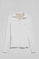 Polo Pia blanco sin botones con logo Polo Club engomado