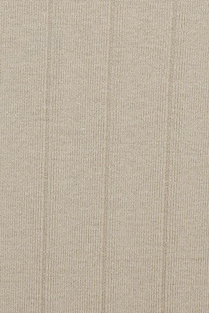 Vestido beige largo y acanalado con monograma bordado