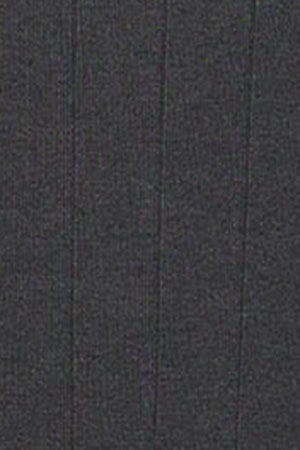 Vestido negro largo y acanalado con monograma bordado