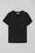 Camiseta Turia negra de acabado peach effect con print engomado Polo Club