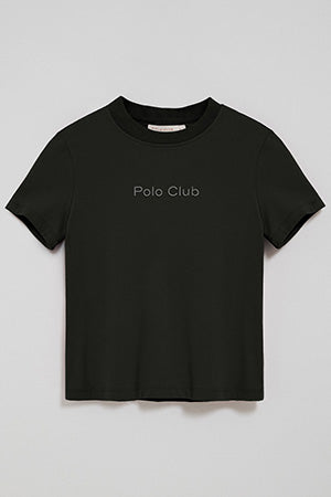 Camiseta Tori negra con logo Minimal Combo Polo Club