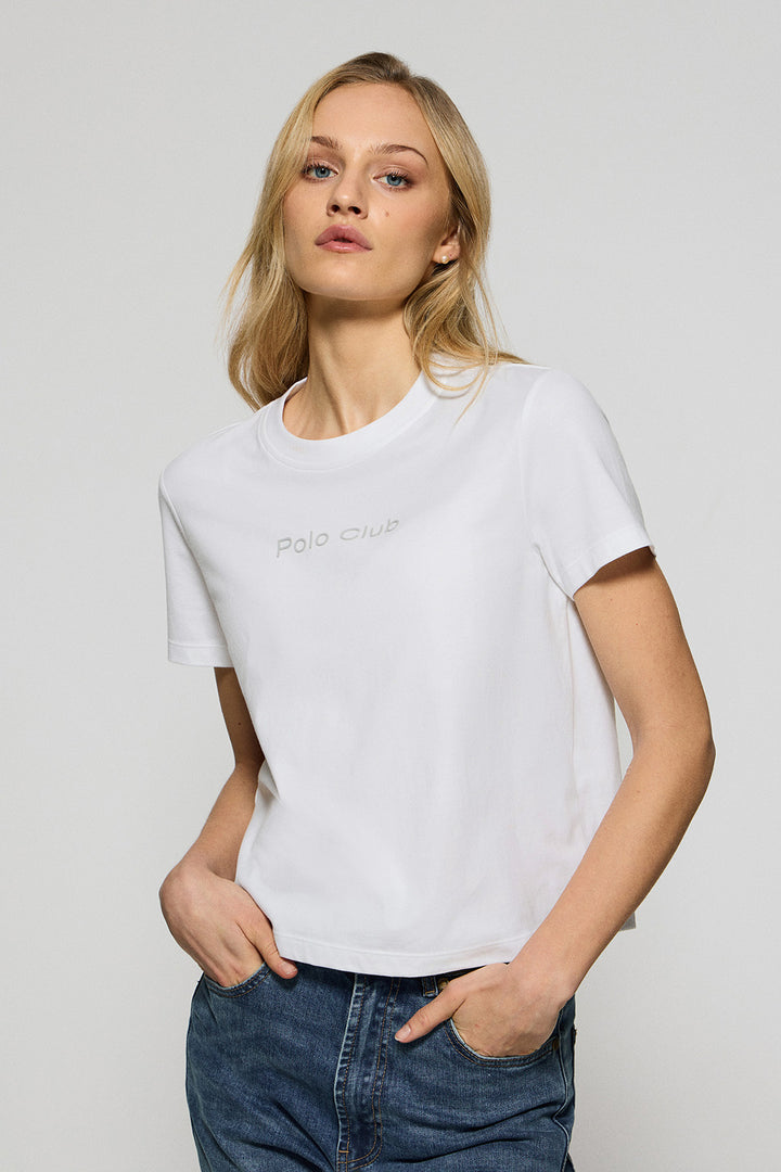 Camiseta Tori blanca con logo Minimal Combo Polo Club