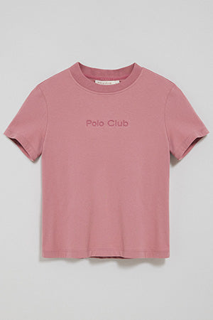 Camiseta Tori rosa empovaldo con logo Minimal Combo Polo Club
