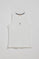Camiseta básica blanca sin mangas y cuello redondo con logo bordado Rigby Go
