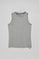 Camiseta básica gris vigoré sin mangas y cuello redondo con logo bordado Rigby Go
