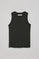 Camiseta top Tamika negra acanalada con detalle de botón nacarado Polo Club