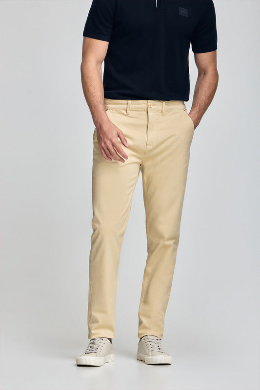 Calças chino slim Moore cor de marfim