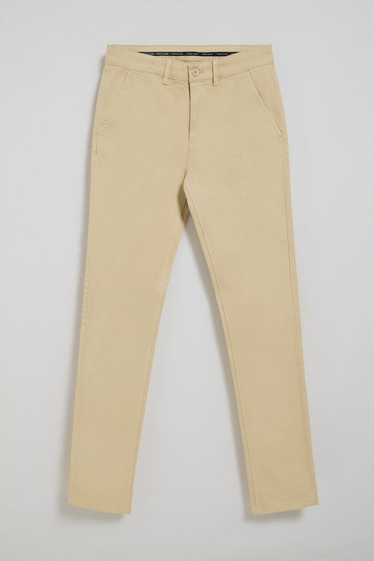 Calças chino slim Moore cor de marfim