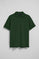 Polo verde botella de manga corta y tres botones con logo bordado Rigby Go