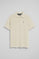 Polo color crudo de manga corta y tres botones con logo bordado Rigby Go