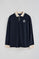 Navy-blue long-sleeve polo shirt Anchor with nautical detail