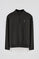 Sudadera negra de media cremallera y bordado Rigby Go