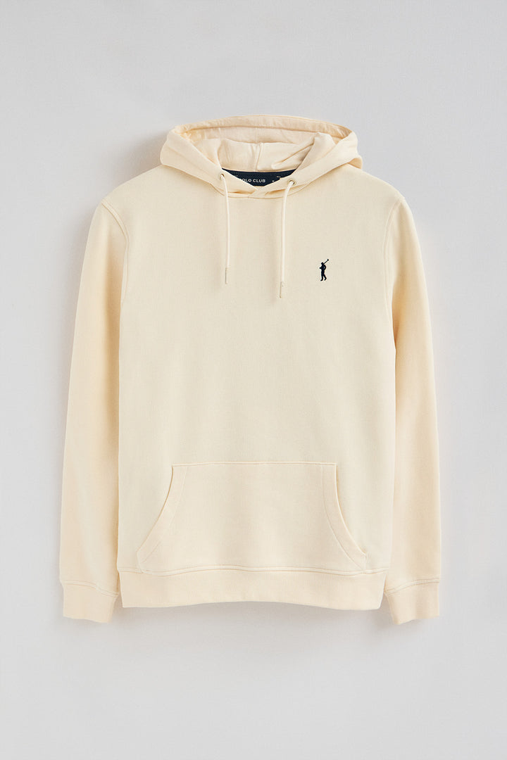 Sweatshirt cor crua com capuz e bordado Rigby Go