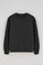 Sweatshirt preta relax com decote redondo com pormenor Polo Club