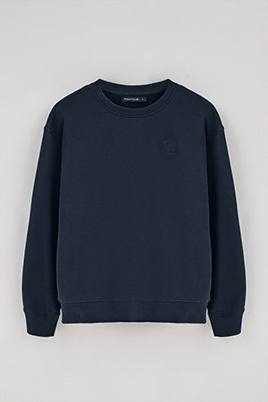 Sweatshirt navy relax com decote redondo com pormenor Polo Club